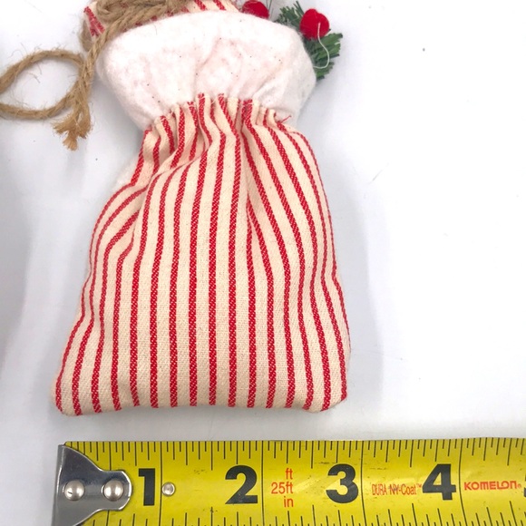 Farmhouse Red/White Plaid Mitten/Sack Ornament Bundle Set of 2 - Picture 7 of 8